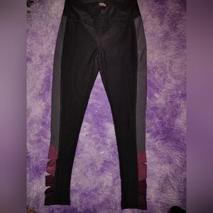 Maurices Black and Purple Leggings